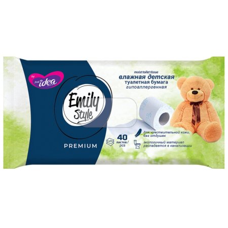 Бумага туалетная Emily Style Premium листов 40шт