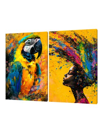 Модульная картина Девушка 70х 50см