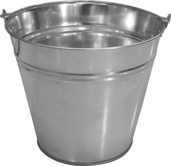 Ведро оцинкованное 15л цвет хром
