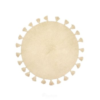 Коврик для ванной комнаты d90 см Прованс круг цвет бежевый