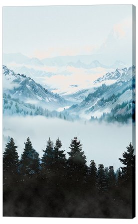 Картина на холсте Горы 100х 60см