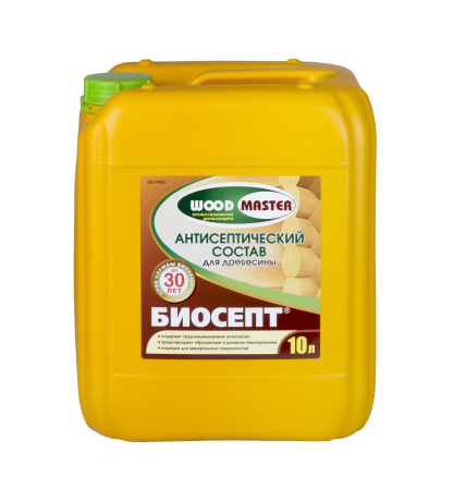 Антисептик WOODMASTER Биосепт биозащитный бесцветный 10 л