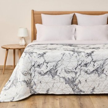 Плед Fine Line Велсофт Мрамор 200х150см микрофибра полутороспальный