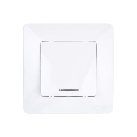 Выключатель встраиваемый Schneider Electric Blanca 1 кл. белый, с подсветкой, арт. BLNVS010111