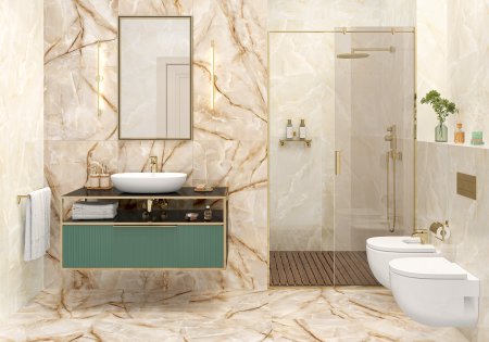Керамогранит Onyx Royal, latte 120х60х0,7 см