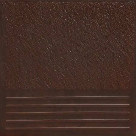 Плитка напольная КАИР, фронтальная ступень, коричневая 29,8х29,8х0,8 см