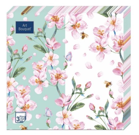 Салфетки бумажные Art Bouqet Цветущий сад 33х33см 20шт