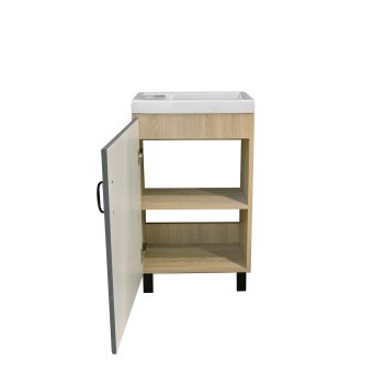 Тумба напольная Тимбер 68х45х26см цвет серый матовый