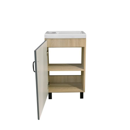 Тумба напольная Тимбер 68х45х26см цвет серый матовый