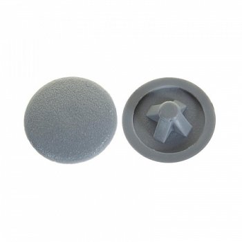 Заглушка-вставка декоративная сферическая 12,5мм темно-серая 50 шт.