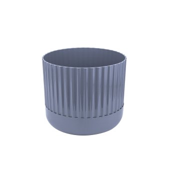 Кашпо с поддоном Эффект 4,5л Ø20см светло-серый