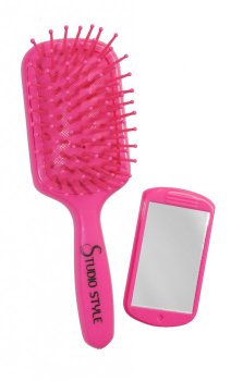 Расчёска для волос массажная BEAUTY STYLE пластик розовый Неон Расчёска для волос массажная BEAUTY STYLE пластик розовый Неон
