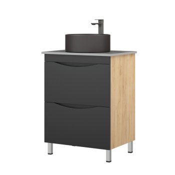 Тумба напольная Лиана 82,5х60х44см цвет дуб графит