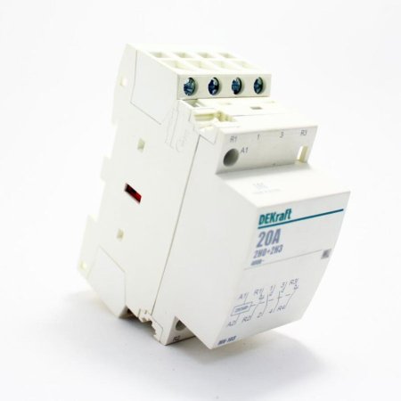 Контактор модульный Dekraft МК-103 20А 400В 2НО+2НЗ
