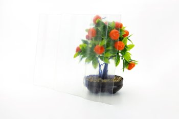 Лист композитный COMPOGLASS трапеция С-8 прозрачный 1200х2000 0,8 мм