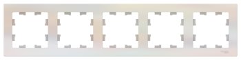 Рамка Schneider Electric AtlasDesign 5 постов, цвет жемчуг, арт. ATN000405