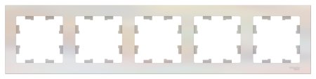Рамка Schneider Electric AtlasDesign 5 постов, цвет жемчуг, арт. ATN000405