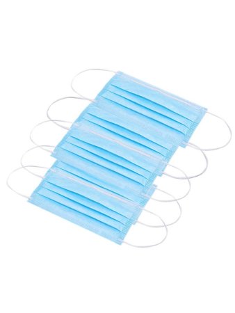 Маска защитная гигиеническая 5 шт нетканый голубой