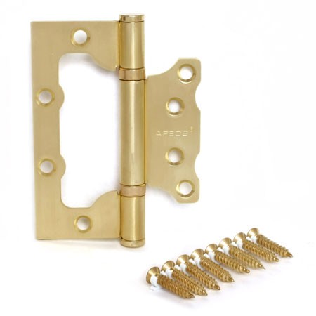 Петля дверная бабочка, цвет матовое золото, Apecs