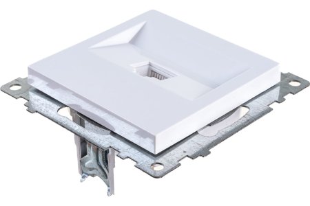 Розетка RJ45 категория 5е одноместная встраиваемая STEKKER Катрин цвет белый, арт. GLS00-7107-01