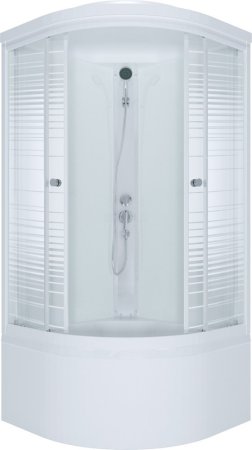Кабина душевая Тритон Стандарт Полосы Б высокий поддон 90х90х217см прозрачное стекло