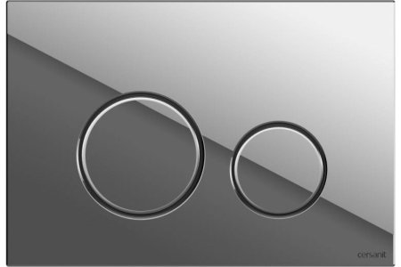 Клавиша для инсталляции  Cersanit TWINS цвет хром глянец