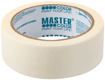 Лента малярная Master Color 36 мм х 25м белый 80°C