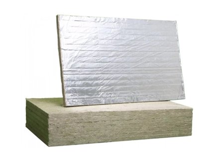 Базальтовая вата фольгированная 1000х600х30мм базальтовое волокно / алюминий
