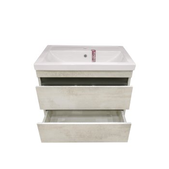 Тумба подвесная Сэнди 55х70х44см цвет хромикс белый