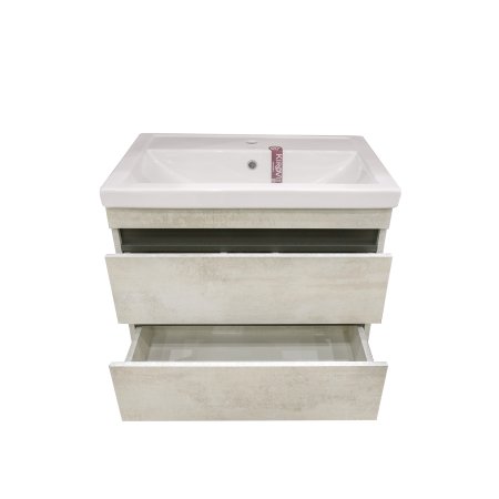 Тумба подвесная Сэнди 55х70х44см цвет хромикс белый