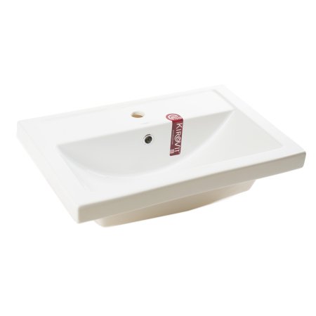 Раковина KIROVIT Фостер фаянс 600мм прямоугольная цвет белый Раковина KIROVIT Фостер фаянс 600мм прямоугольная цвет белый