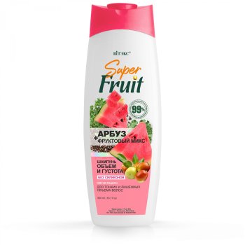 Шампунь Super FRUIT  Мухоед для всех типов волос 500 мл женский объем Шампунь Super FRUIT  Мухоед для всех типов волос 500 мл женский объем