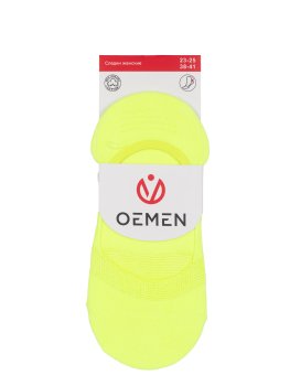 Подследники женские OEMEN PW154 с силиконовой пяткой р.36-39 цвет желтый
