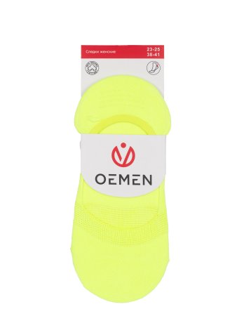 Подследники женские OEMEN PW154 с силиконовой пяткой р.36-39 цвет желтый
