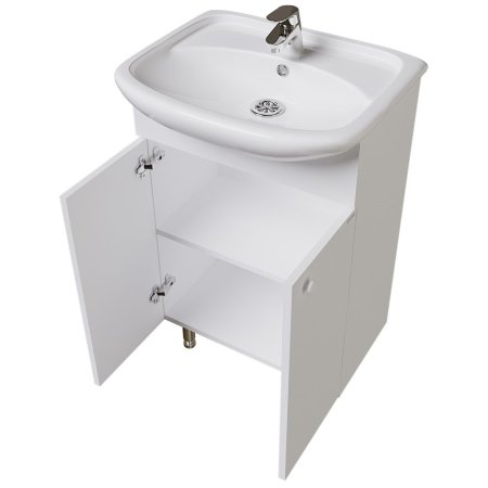 Комплект мебели Крит (Тумба, раковина, зеркало) напольная Крит 68х50х27,4см цвет белый Комплект мебели Крит (Тумба, раковина, зеркало) напольная Крит 68х50х27,4см цвет белый