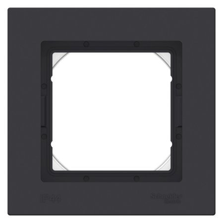 Рамка Schneider Electric AtlasDesign Aqua IP44 1 пост, цвет карбон, арт. ATN441001