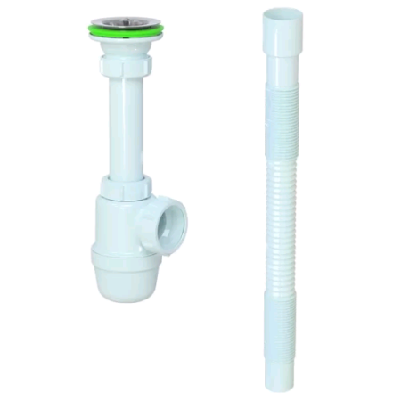 Сифон Akvater для умывальника 1 1/4" 40/50 мм 500 мм без перелива