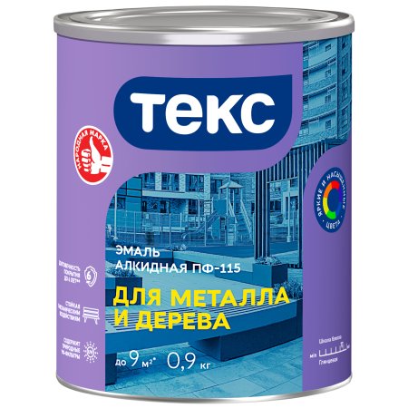 Эмаль алкидная универсальная ПФ-115 Оптимум Текс белая 0,9 кг
