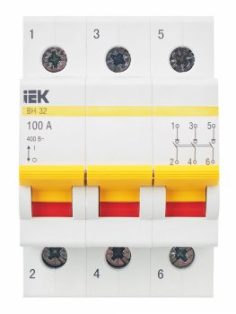 Выключатель нагрузки IEK KARAT 3P 100А арт.MNV10-3-100
