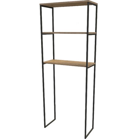 Шкаф над стиральной машинкой напольный GRUNGE LOFT 170х65х30см черный