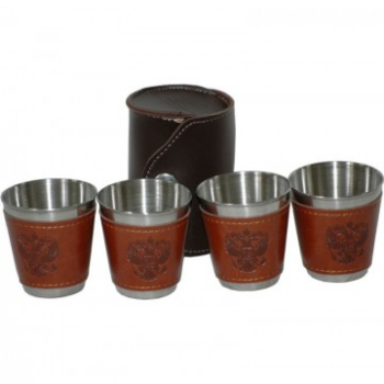 Набор стопок 4 предмета Helios 0,6л цвет коричневый