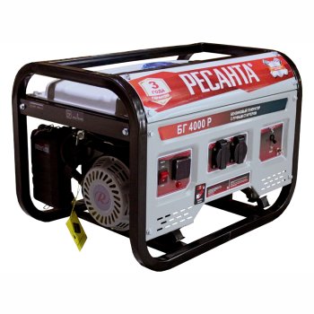 Генератор бензиновый РЕСАНТА БГ4000 Р 3кВт
