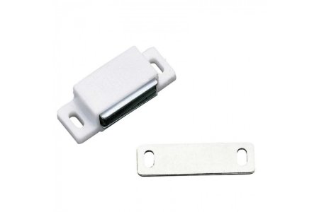 Защелка магнитная пластик 48 мм цвет белый