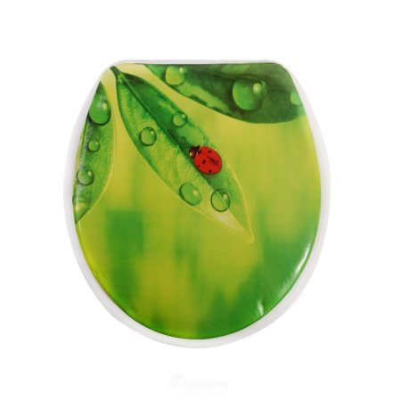 Сиденье для унитаза Божья коровка ПВХ цвет зеленый