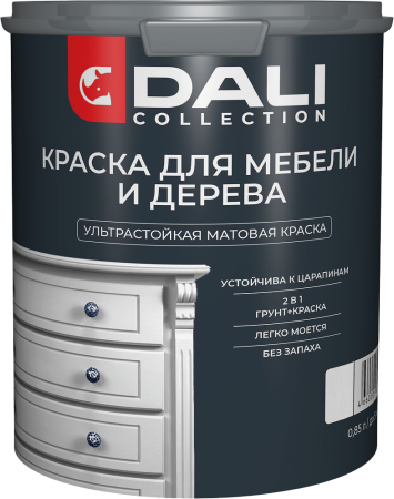Краска Dali Collection акриловая для мебели бесцветная 0,85 л матовая