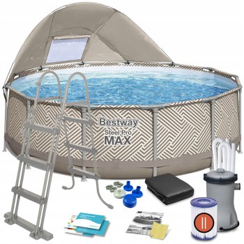 Бассейн каркасный Bestway Steel Pro Max 396х396х107см 11133л