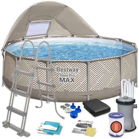 Бассейн каркасный Bestway Steel Pro Max 396х396х107см 11133л