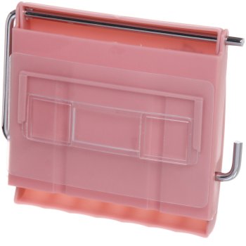 Держатель для туалетной бумаги настенный розовый Сиена с крышкой