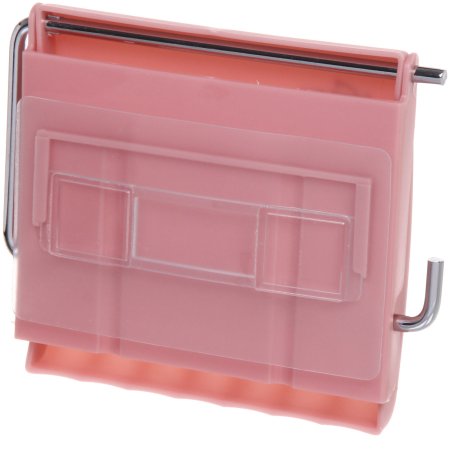 Держатель для туалетной бумаги настенный розовый Сиена с крышкой