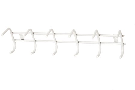 Вешалка настенная 6 крючков цвет белый
